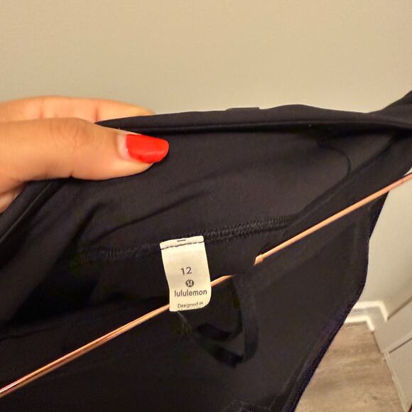 Lululemon Womens Speed Up Tight 28" Size 12 Black Pockets Run Gym Training - Picture 6 of 9
